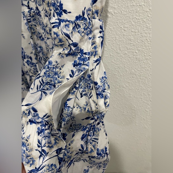 Taylor Floral Pleated Feminine Dress V Neck Stretch Party Cottagecore - Picture 5 of 9